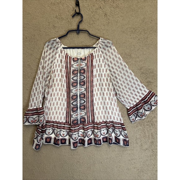St. John's Bay Tops - St. John's Bay XL Bell Sleeves Whimsgoth Bohemian Lined Blouse